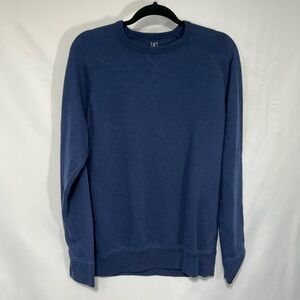 Men's Blue crew neck sweatshirt. 100% cotton. Navy blue. Size medium.